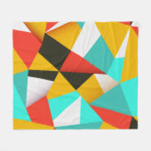 Retro Abstrakt: Farbenfrohe Mischung. Fleecedecke (Vorderseite (Horizontal))