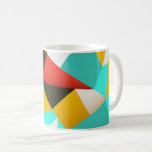 Retro Abstrakt: Farbenfrohe Mischung. Kaffeetasse (VorderseiteRechts)