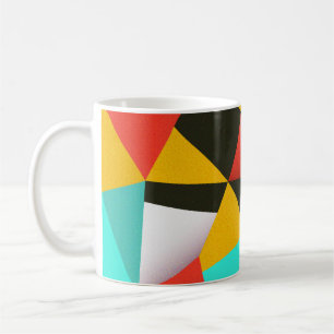 Retro Abstrakt: Farbenfrohe Mischung. Kaffeetasse