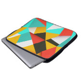 Retro Abstrakt: Farbenfrohe Mischung. Laptopschutzhülle (Vorne Knopf)