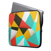 Retro Abstrakt: Farbenfrohe Mischung. Laptopschutzhülle (Vorderseite Links)