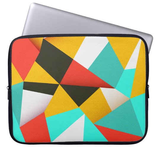 Retro Abstrakt: Farbenfrohe Mischung. Laptopschutzhülle (Vorderseite)