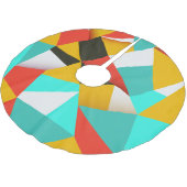 Retro Abstrakt: Farbenfrohe Mischung. Polyester Weihnachtsbaumdecke (Schrägansicht)