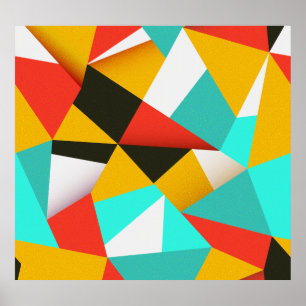 Retro Abstrakt: Farbenfrohe Mischung. Poster