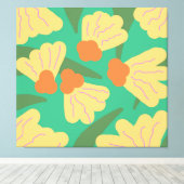 Retro Abstrakt Florals Leinwanddruck (Insitu (Holzboden))