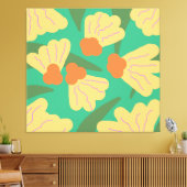 Retro Abstrakt Florals Leinwanddruck (Insitu (Wohnzimmer))