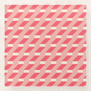 Retro Abstrakt geometrische, Vintage Treppen. Glasuntersetzer