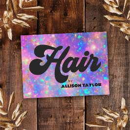 Retro Abstrakt Gold Fire Opal Gemstone Haarstylist Visitenkarte