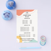 Retro Abstrakt Hair Salon Service Menü Warmer Flye (Einzeln)