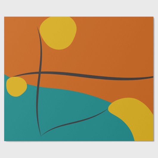 Retro Abstrakt Harmonie Geschenkpapier (Flach)