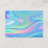 Retro Abstrakt Iridescent Blue Unique Baby Dusche Begleitkarte (Rückseite)