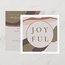 Retro Abstrakt Joyful Weihnachts-Party Einladung