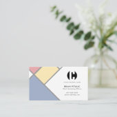 Retro Abstrakt Minimalistisch Abstrakt Mondrian Visitenkarte (Stehend Vorderseite)