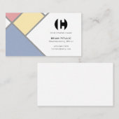 Retro Abstrakt Minimalistisch Abstrakt Mondrian Visitenkarte (Vorne/Hinten)