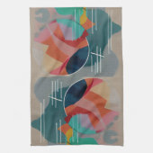 Retro abstrakt minimalistische Kunst Geschirrtuch (Vertikal)