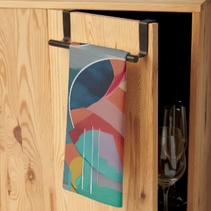 Retro abstrakt minimalistische Kunst Geschirrtuch