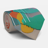 Retro abstrakt minimalistische Kunst Krawatte (Gerollt)