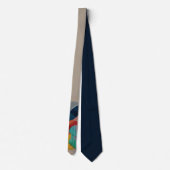 Retro abstrakt minimalistische Kunst Krawatte (Rückseite)
