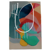 Retro abstrakt minimalistische Kunst Mittlere Geschenktüte (Vorderseite)