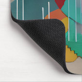 Retro abstrakt minimalistische Kunst Mousepad (Ecke)