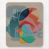 Retro abstrakt minimalistische Kunst Mousepad (Vorne)