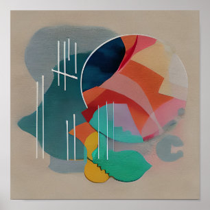 Retro abstrakt minimalistische Kunst Poster