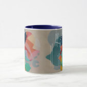 Retro abstrakt minimalistische Kunst Tasse (Zentrum)