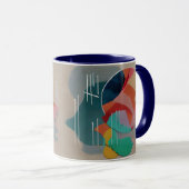 Retro abstrakt minimalistische Kunst Tasse (VorderseiteRechts)