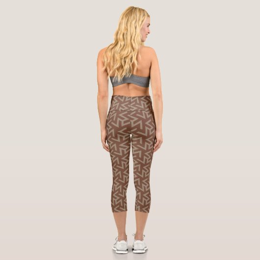 Retro Abstrakt Mitte des Jahrhunderts Modernes Mus Capri Leggings (Rückseite)