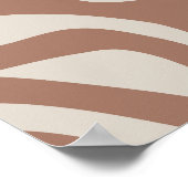 Retro Abstrakt Mocha Mousse 01 Poster (Ecke)