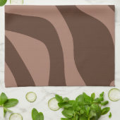Retro Abstrakt Mocha Mousse 03 Geschirrtuch (Gefaltet)