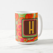 Retro Abstrakt-Moderner Lehrer Erstklassenkopf Kaffeetasse (VorderseiteRechts)