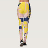 Retro Abstrakt Pinselstrich (8) Leggings (Rückseite)
