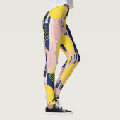 Retro Abstrakt Pinselstrich (8) Leggings (Rechts)