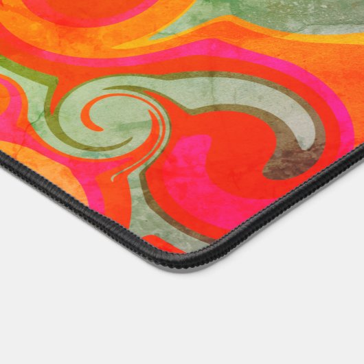 Retro Abstrakt Playful Boho Designname Schreibtischunterlage (Ecke)