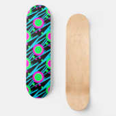 Retro Abstrakt Polka Dot Muster Skateboard (Vorderseite)