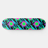 Retro Abstrakt Polka Dot Muster Skateboard (Horizontal)