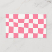 Retro-Abstrakt rosa Whiteboard Künstlerisch  Visitenkarte (Rückseite)