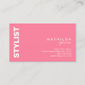 Retro-Abstrakt rosa Whiteboard Künstlerisch  Visitenkarte (Vorderseite)