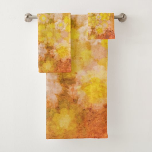 Retro Abstrakt salzige Aquarellmalerei Badhandtuch Set (Insitu)