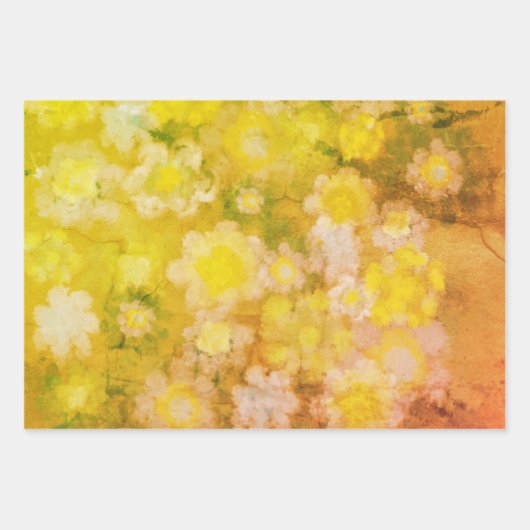 Retro Abstrakt salzige Aquarellmalerei Geschenkpapier Set (Vorderseite 3)