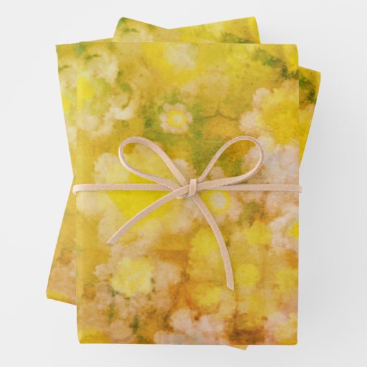 Retro Abstrakt salzige Aquarellmalerei Geschenkpapier Set (Beispiel)