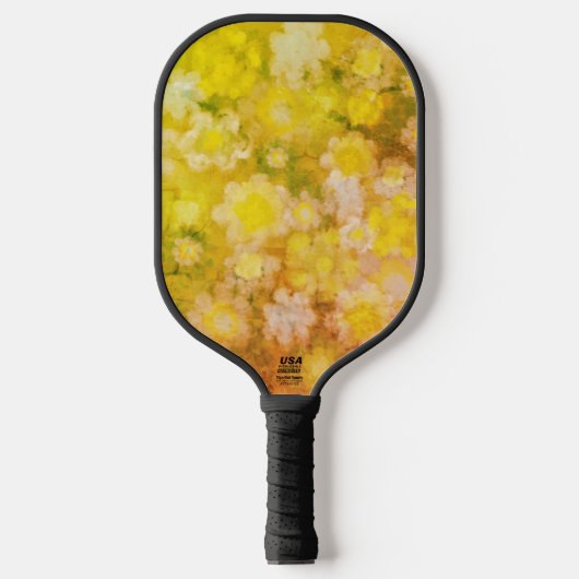 Retro Abstrakt salzige Aquarellmalerei Pickleball Schläger (Vorderseite)