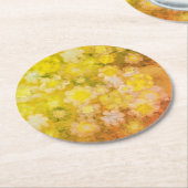 Retro Abstrakt salzige Aquarellmalerei Runder Pappuntersetzer (Angewinkelt)