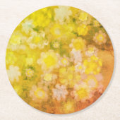 Retro Abstrakt salzige Aquarellmalerei Runder Pappuntersetzer (Vorderseite)