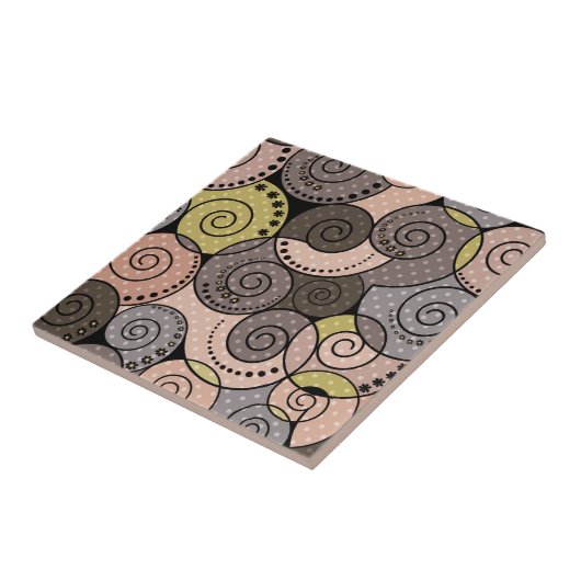 Retro, abstrakt, Spiralen Fliese (Seite)