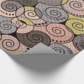 Retro, abstrakt, Spiralen Geschenkpapier (Ecke)