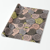 Retro, abstrakt, Spiralen Geschenkpapier (Ungerollt)