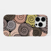 Retro, abstrakt, Spiralen iPhone Hülle (Rückseite (Horizontal))