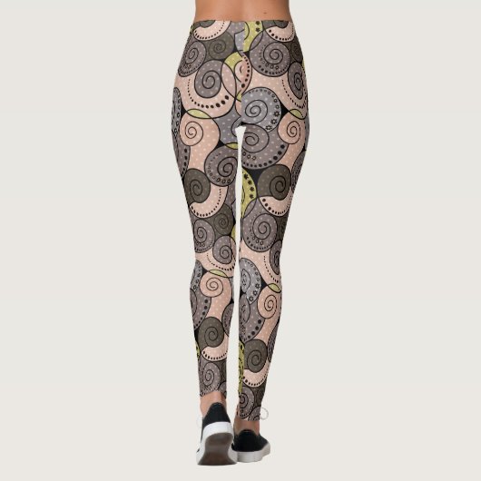 Retro, abstrakt, Spiralen Leggings (Rückseite)